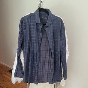 Tasso Elba Men's Shirt-Blue 17-17 1/2
